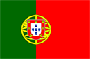 portugiesische Flagge (grün-rot mit Wappen)